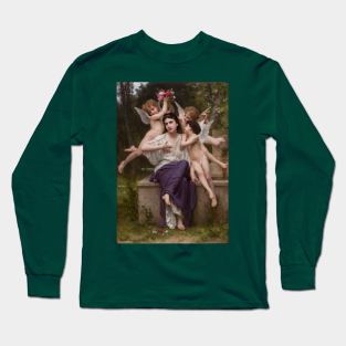 Dream of Spring by Bouguereau Long Sleeve T-Shirt